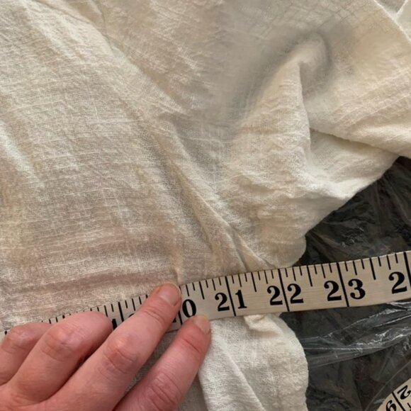 FREE PEOPLE One Teaspoon Women's Button Down Shirt Gauze Poplin Cotton White XS - Picture 15 of 16